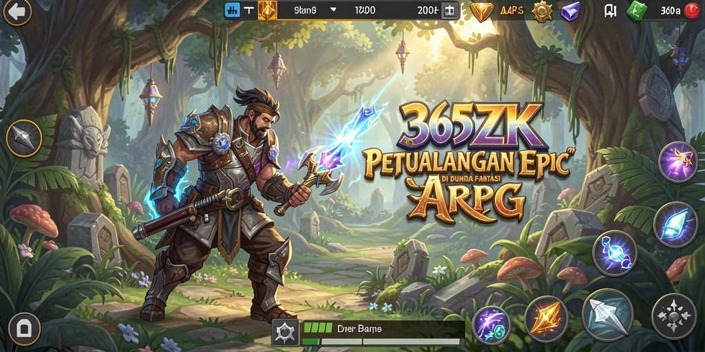 Tampilan action seru dalam gameplay ARPG 365ZK dengan pertarungan epik.