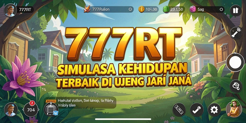 Screenshot utama 777RT yang menunjukkan gameplay simulasi kehidupan.