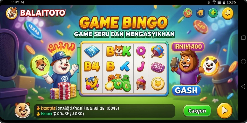 Tampilan gameplay seru dalam aplikasi Bingo BALAITOTO.