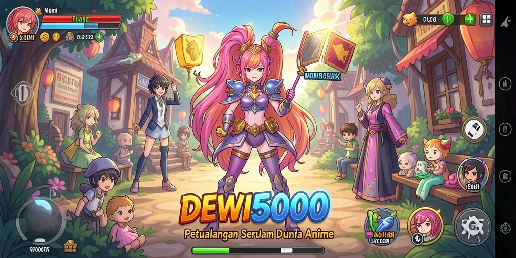 Menampilkan gameplay DEWI5000 dengan karakter Anime yang menarik.