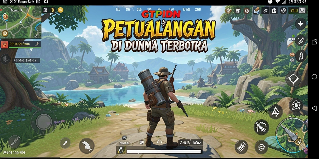 Screenshot utama GTPIDN menunjukkan serunya menjelajahi dunia terbuka.