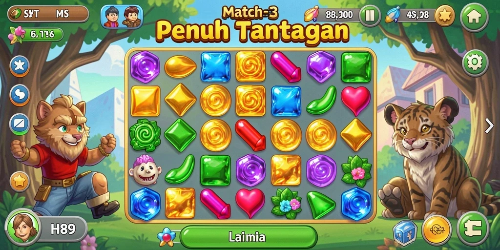 Tampilan gameplay H89 yang seru dalam kategori Match-3.