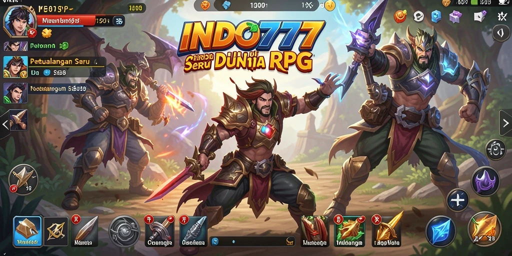 Tangkapan layar utama INDO777 menampilkan aksi mendebarkan dalam pertempuran RPG.