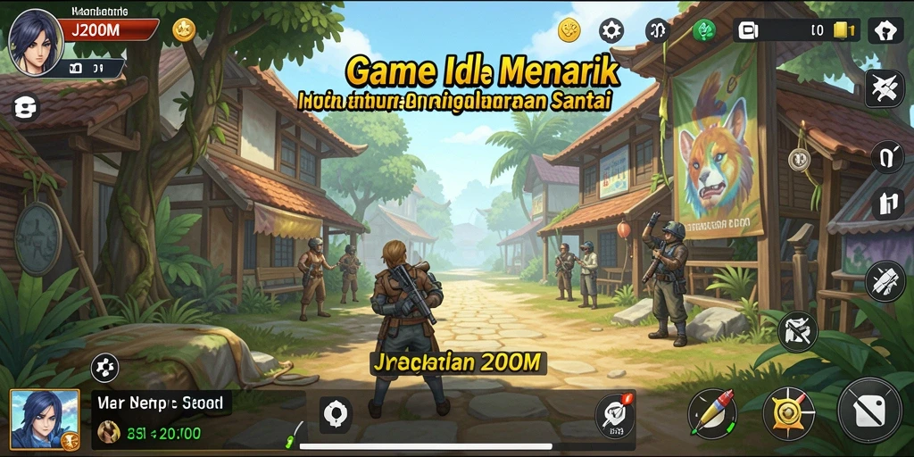 Screenshot J200M menampilkan gameplay santai dan menarik dari game Idle.