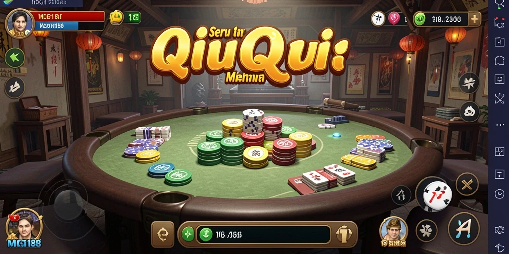 Tampilan gameplay menarik MDG188 dengan suasana permainan QiuQiu.
