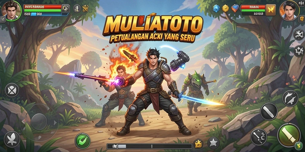 Tampilan aksi seru dalam gameplay MULIATOTO yang menegangkan.