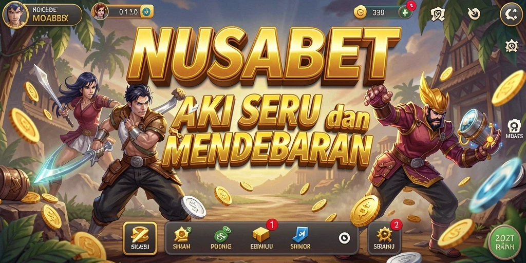 Screenshot gameplay yang menunjukkan aksi mendebarkan NUSABET.