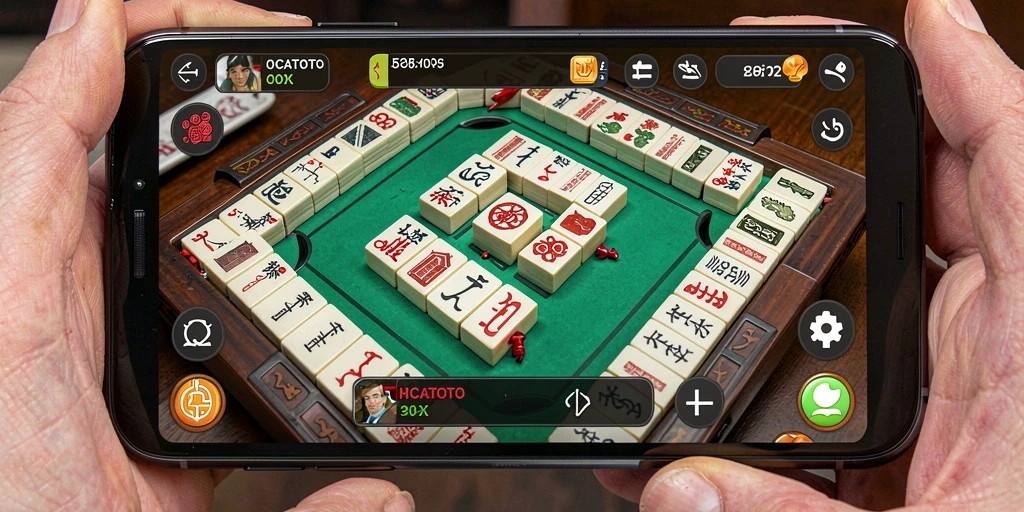 Tampilan menarik dari gameplay Mahjong di OCATOTO.