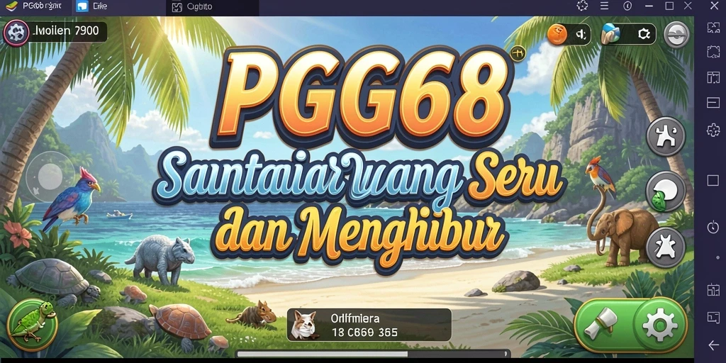 Tampilan gameplay PGG68 yang ceria dan menyenangkan.