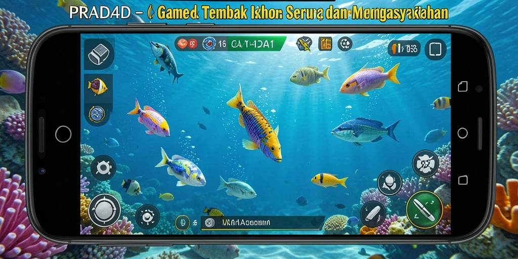 Tampilan gameplay menembak ikan yang seru dan dinamis di PRADA4D.