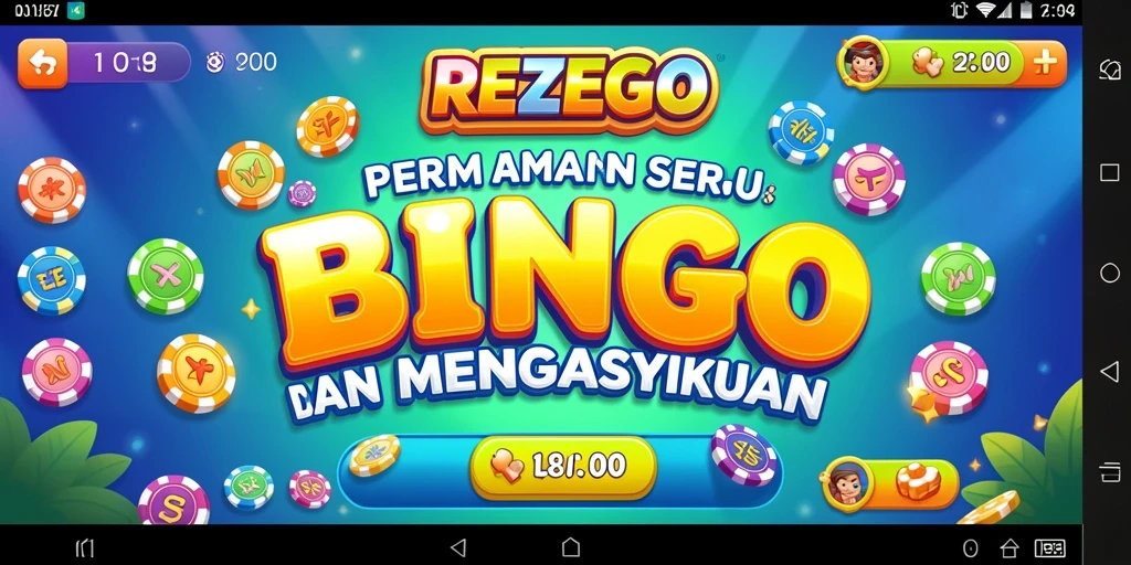 Tampilan gameplay seru dari aplikasi Bingo REZEGO.