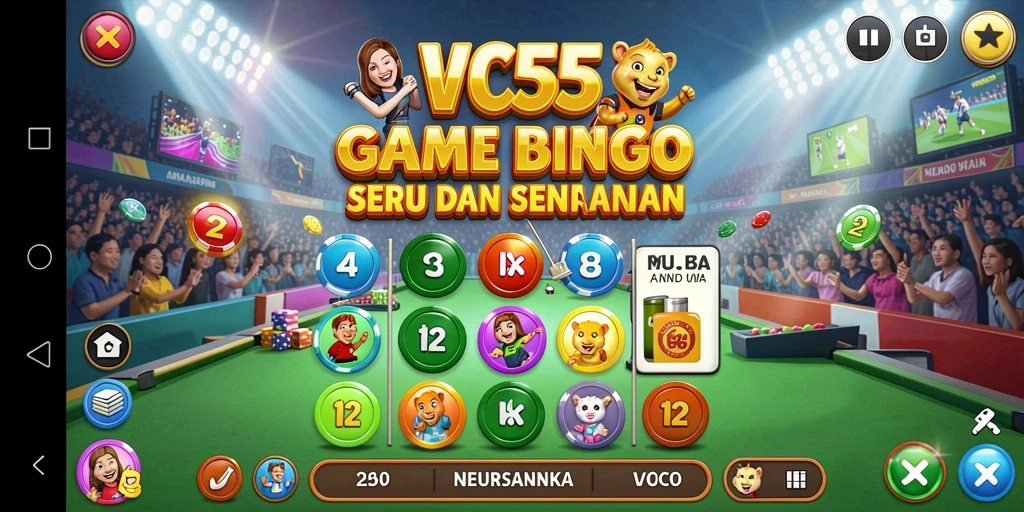 Tampilan gameplay VC55 yang menarik dan penuh warna.